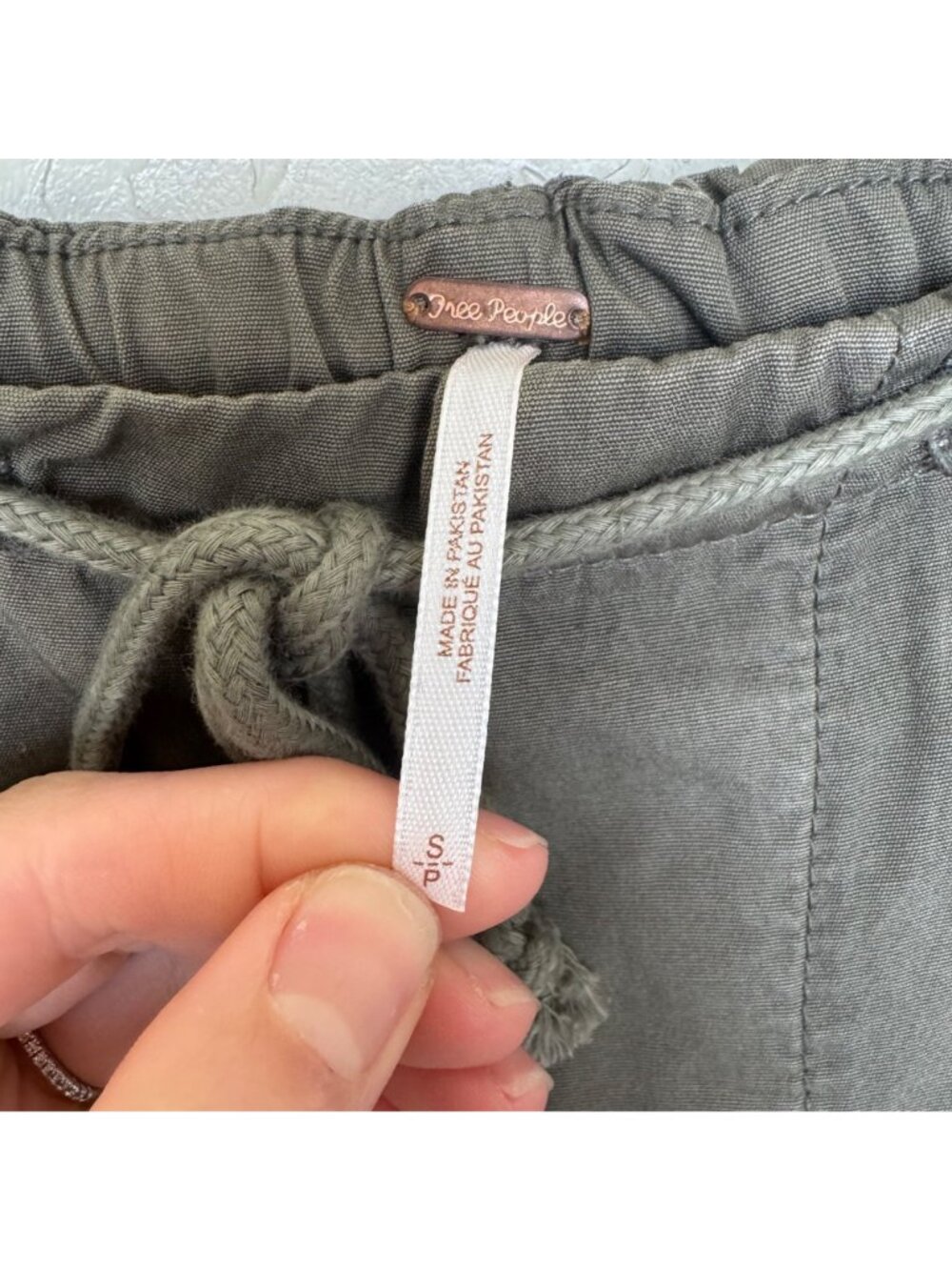 Free People Light Parachute Pants Olive Green Womens Size Small Boho - Picture 7 of 12